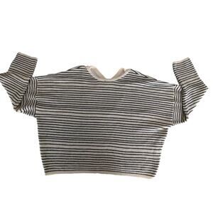 Billabong Cream Black Striped Women‎ Sweater Size L To The Limits